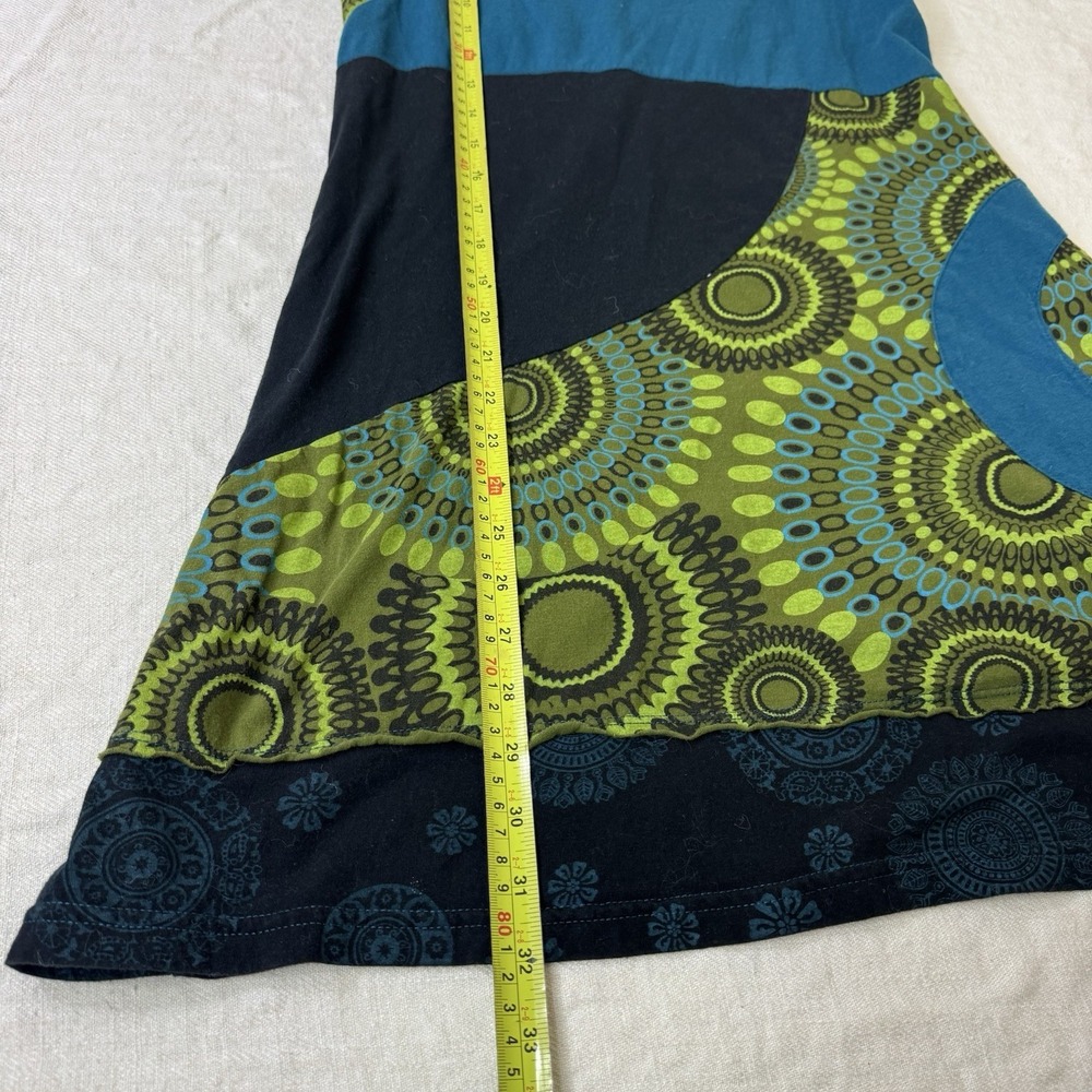 Lunieva Womens Embroidered Mini Dress Sz S Boho Hippie Sleeveless Festival Artsy - Picture 4 of 7